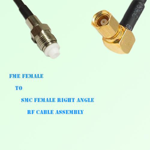 FME Female to SMC Female Right Angle RF Cable Assembly FME Female to SMC Female Right Angle RF Cable Assembly