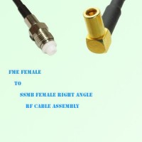 FME Female to SSMB Female Right Angle RF Cable Assembly