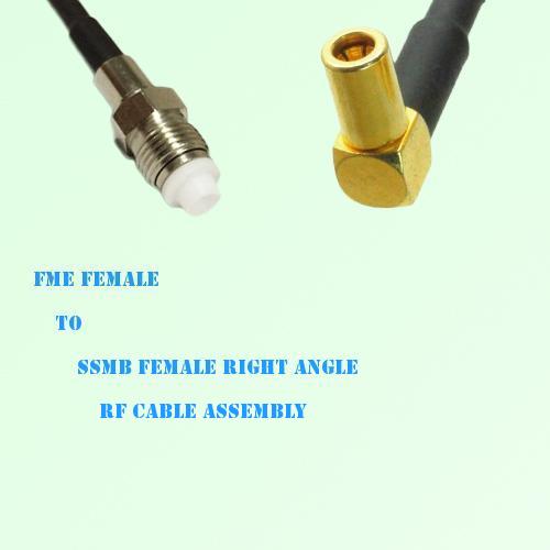 FME Female to SSMB Female Right Angle RF Cable Assembly