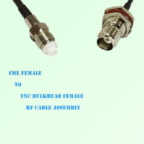 FME Female to TNC Bulkhead Female RF Cable Assembly