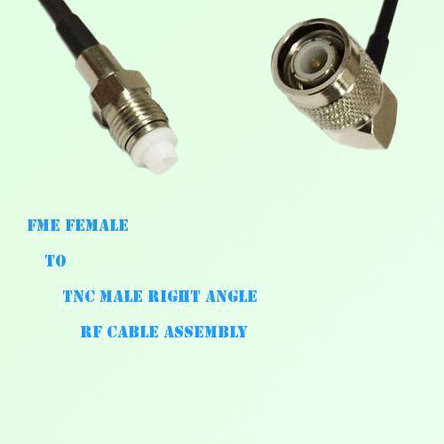FME Female to TNC Male Right Angle RF Cable Assembly