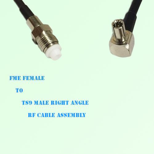 FME Female to TS9 Male Right Angle RF Cable Assembly