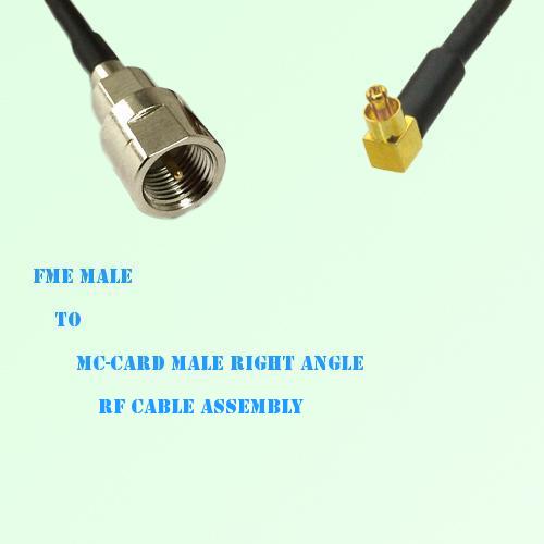FME Male to MC-Card Male Right Angle RF Cable Assembly
