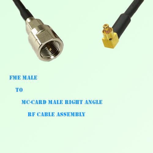 FME Male to MC-Card Male Right Angle RF Cable Assembly FME Male to MC-Card Male Right Angle RF Cable Assembly