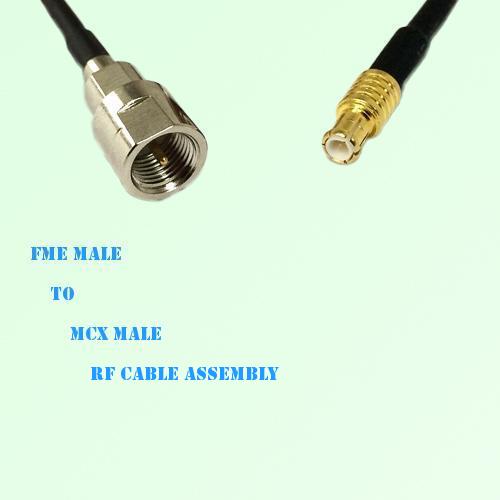 FME Male to MCX Male RF Cable Assembly