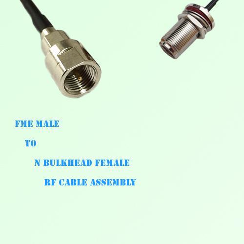 FME Male to N Bulkhead Female RF Cable Assembly