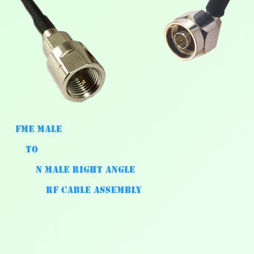 FME Male to N Male Right Angle RF Cable Assembly
