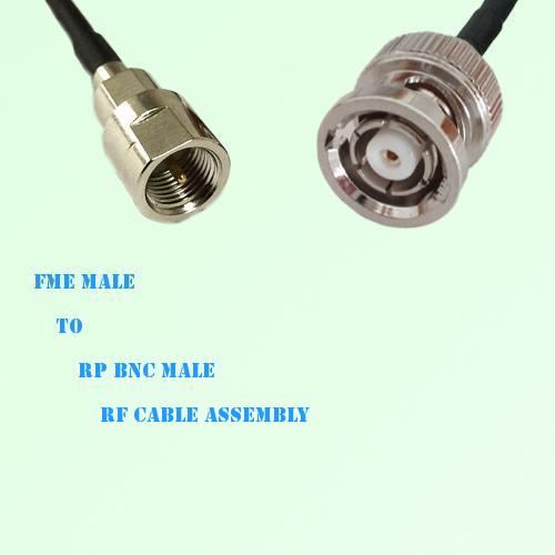 FME Male to RP BNC Male RF Cable Assembly