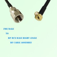 FME Male to RP MCX Male Right Angle RF Cable Assembly