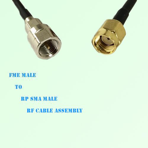 FME Male to RP SMA Male RF Cable Assembly