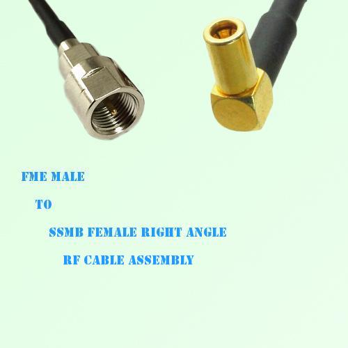 FME Male to SSMB Female Right Angle RF Cable Assembly