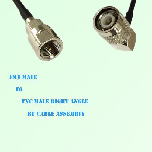 FME Male to TNC Male Right Angle RF Cable Assembly