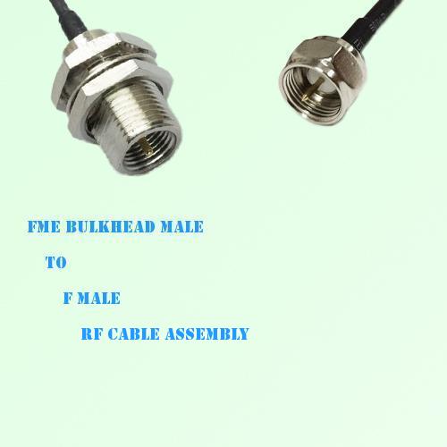 FME Bulkhead Male to F Male RF Cable Assembly