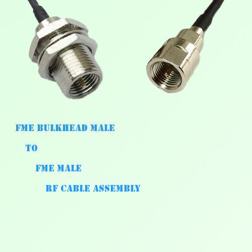 FME Bulkhead Male to FME Male RF Cable Assembly