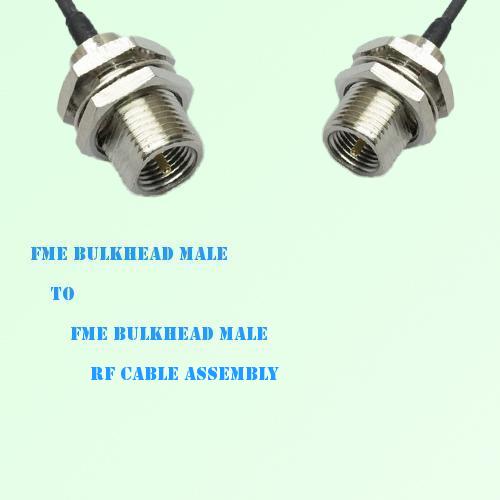 FME Bulkhead Male to FME Bulkhead Male RF Cable Assembly