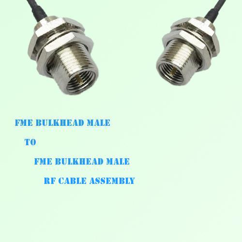 FME Bulkhead Male to FME Bulkhead Male RF Cable Assembly FME Bulkhead Male to FME Bulkhead Male RF Cable Assembly