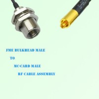 FME Bulkhead Male to MC-Card Male RF Cable Assembly