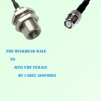 FME Bulkhead Male to Mini UHF Female RF Cable Assembly FME Bulkhead Male to Mini UHF Female RF Cable Assembly