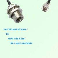 FME Bulkhead Male to Mini UHF Male RF Cable Assembly