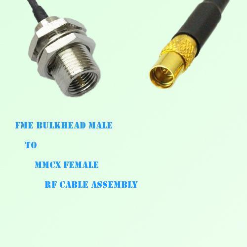 FME Bulkhead Male to MMCX Female RF Cable Assembly