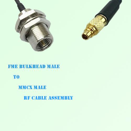 FME Bulkhead Male to MMCX Male RF Cable Assembly