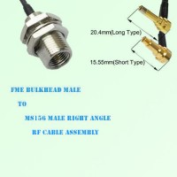 FME Bulkhead Male to MS156 Male Right Angle RF Cable Assembly