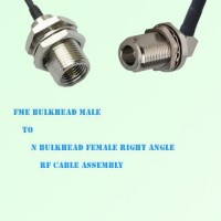 FME Bulkhead Male to N Bulkhead Female Right Angle RF Cable Assembly