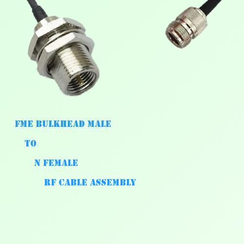 FME Bulkhead Male to N Female RF Cable Assembly