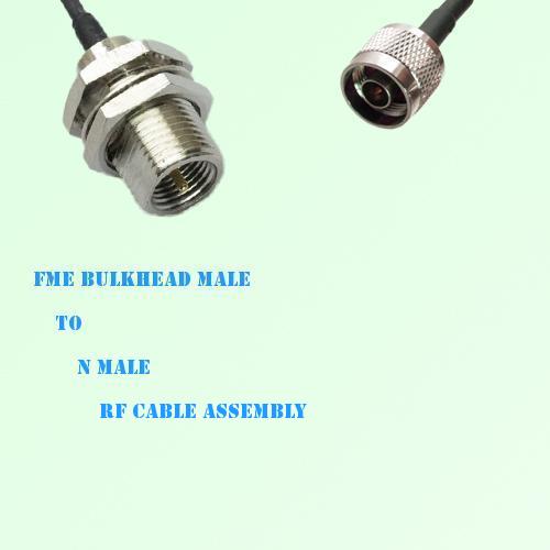 FME Bulkhead Male to N Male RF Cable Assembly