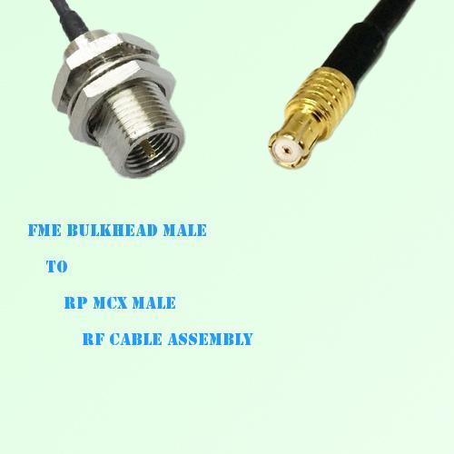 FME Bulkhead Male to RP MCX Male RF Cable Assembly FME Bulkhead Male to RP MCX Male RF Cable Assembly