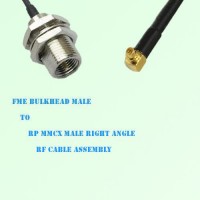 FME Bulkhead Male to RP MMCX Male Right Angle RF Cable Assembly