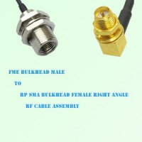 FME Bulkhead Male to RP SMA Bulkhead Female R/A RF Cable Assembly FME Bulkhead Male to RP SMA Bulkhead Female R/A RF Cable Assembly