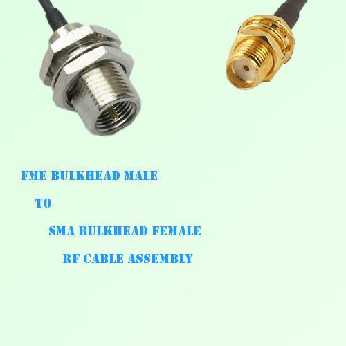 FME Bulkhead Male to SMA Bulkhead Female RF Cable Assembly