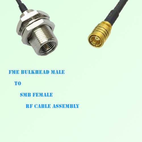 FME Bulkhead Male to SMB Female RF Cable Assembly