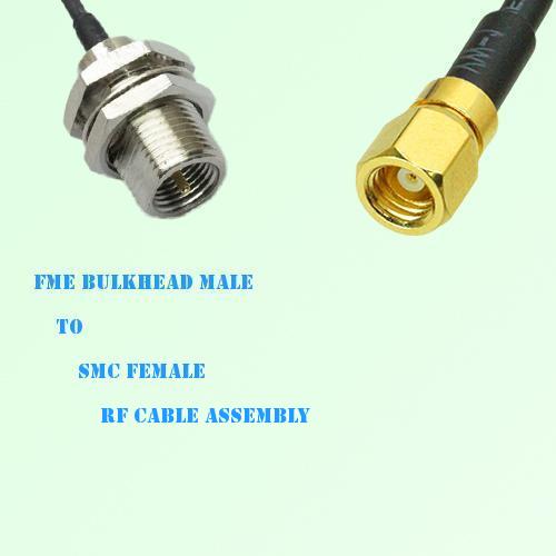 FME Bulkhead Male to SMC Female RF Cable Assembly FME Bulkhead Male to SMC Female RF Cable Assembly
