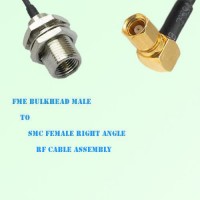 FME Bulkhead Male to SMC Female Right Angle RF Cable Assembly