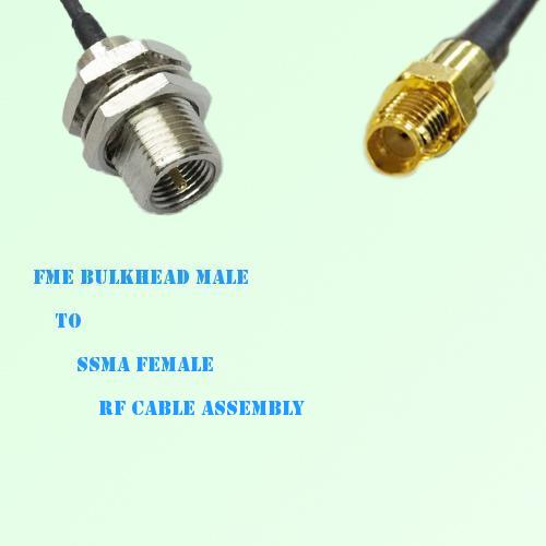 FME Bulkhead Male to SSMA Female RF Cable Assembly FME Bulkhead Male to SSMA Female RF Cable Assembly