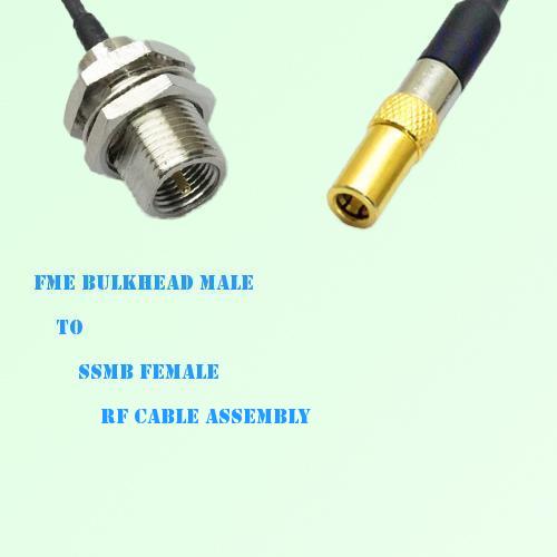 FME Bulkhead Male to SSMB Female RF Cable Assembly