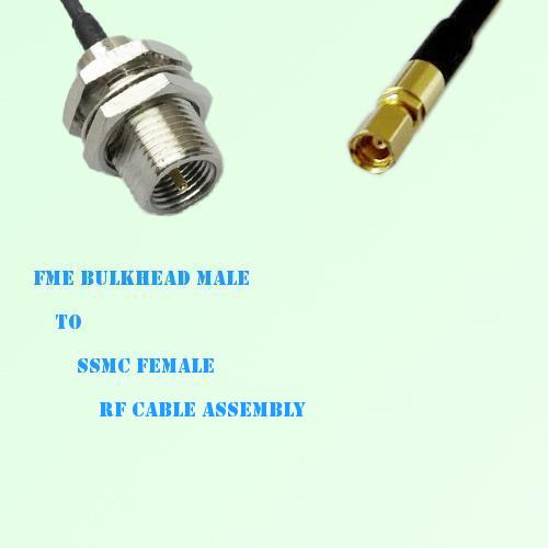 FME Bulkhead Male to SSMC Female RF Cable Assembly