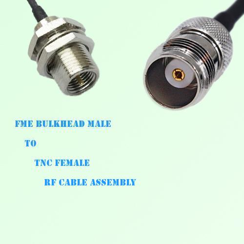 FME Bulkhead Male to TNC Female RF Cable Assembly