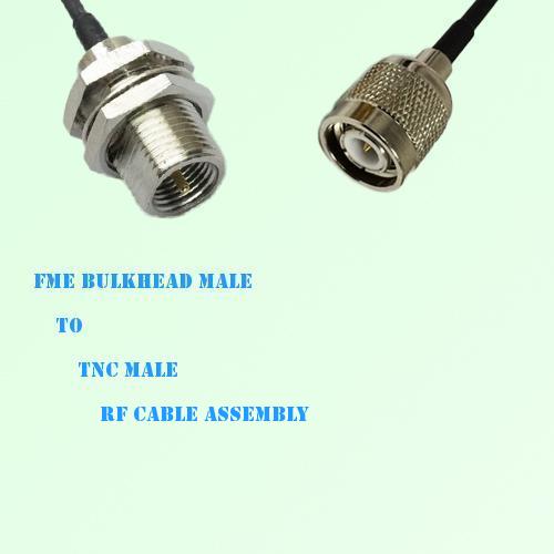 FME Bulkhead Male to TNC Male RF Cable Assembly