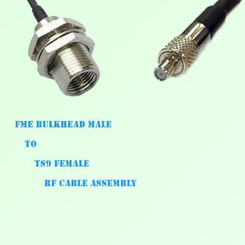 FME Bulkhead Male to TS9 Female RF Cable Assembly
