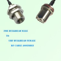 FME Bulkhead Male to UHF Bulkhead Female RF Cable Assembly