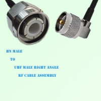HN Male to UHF Male Right Angle RF Cable Assembly