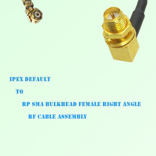 IPEX to RP SMA Bulkhead Female Right Angle RF Cable Assembly IPEX to RP SMA Bulkhead Female Right Angle RF Cable Assembly