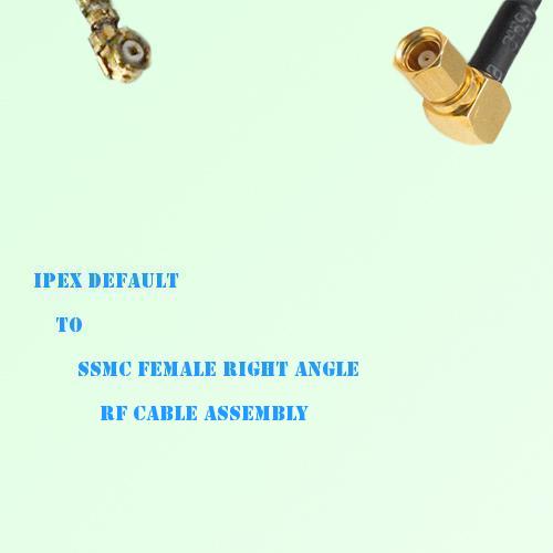 IPEX to SSMC Female Right Angle RF Cable Assembly