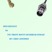 IPEX to TNC Front Mount Bulkhead Female RF Cable Assembly IPEX to TNC Front Mount Bulkhead Female RF Cable Assembly