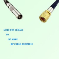 Lemo FFA 00S Female to Microdot 10-32 M5 Male RF Cable Assembly