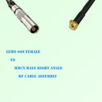 Lemo FFA 00S Female to MMCX Male Right Angle RF Cable Assembly