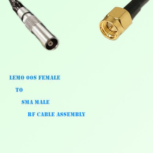 Lemo FFA 00S Female to SMA Male RF Cable Assembly